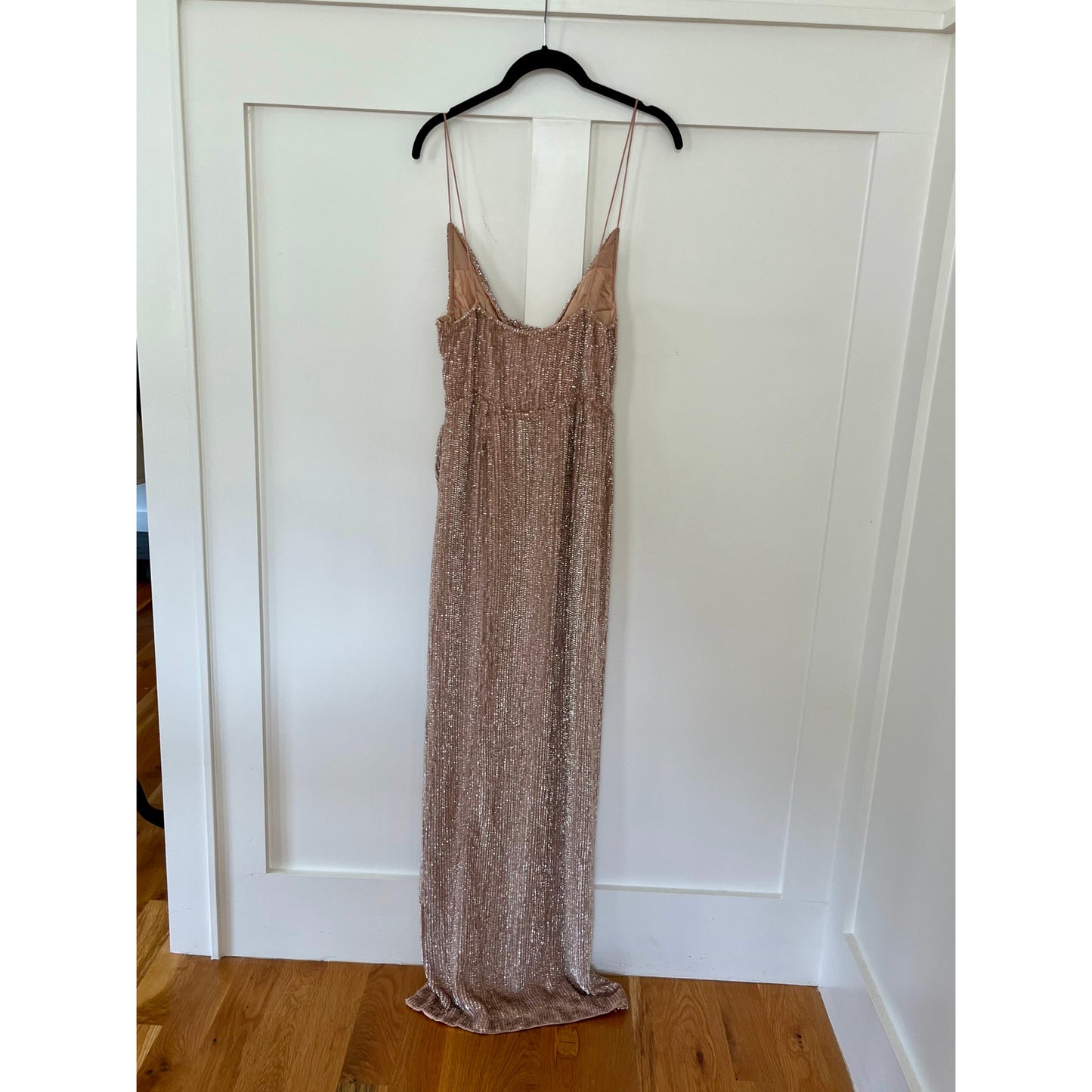 NEW NWT Retrofete Katya Sequin Dress Nude Size Medium