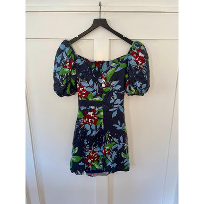Autumn Adeigbo Alyssa Dress Blue Floral Size 6