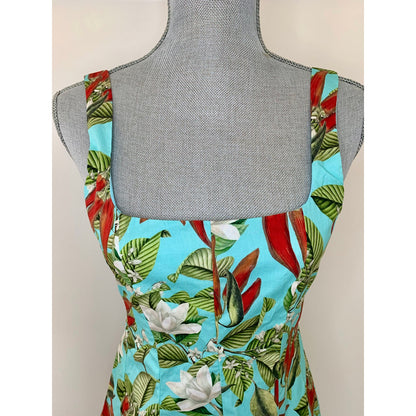 Show Me Your Mumu Prim Dress Midi Spicy Peppers Medium Floral Sleeveless Lined