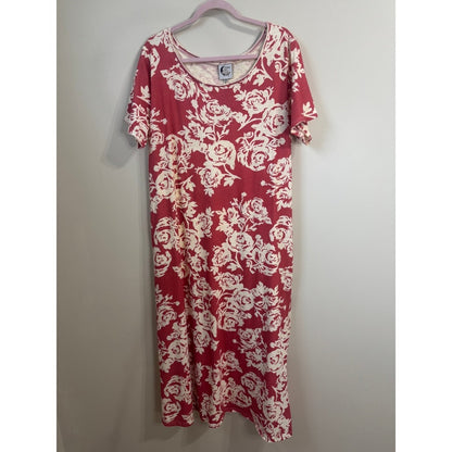 Jaded Gypsy Weekend Wanderer Maxi Dress Pink Rose Print Short Sleeve Boho