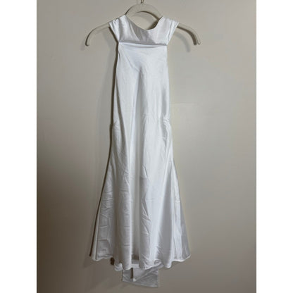 SHOW ME YOUR MUMU LISA MINI DRESS WHITE SATIN SIZE LARGE