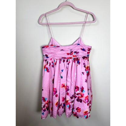 NEW Amur Kimberly Floral Sweetheart Pink Mini Dress Mosaic Poppies Size 10