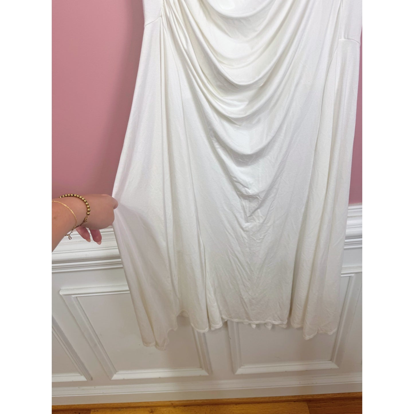 Alice + Olivia Bianca Midi Dress in Off White Size 8