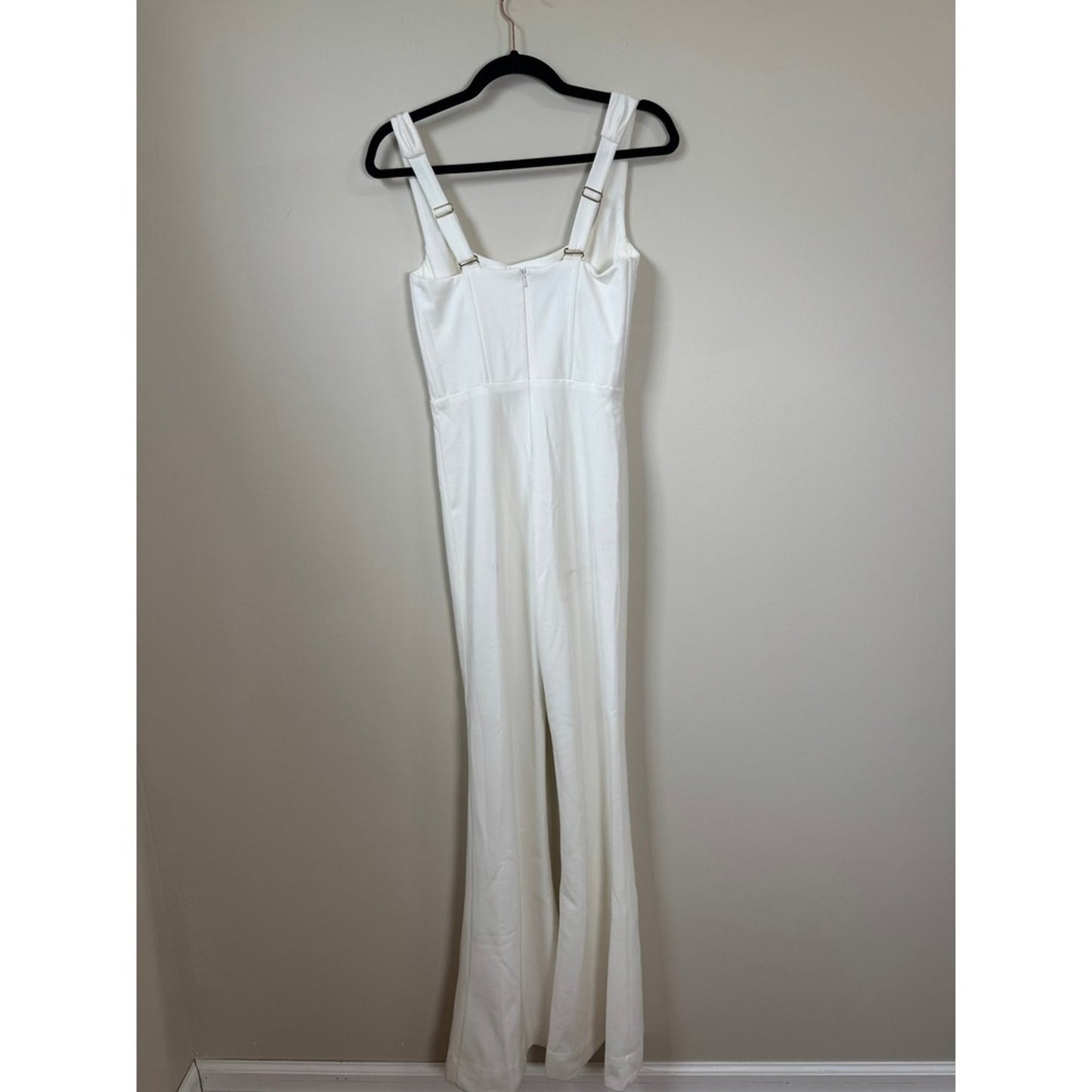 Show Me Your Mumu Ivory Corset Wide Leg Jumpsuit Bridal White Small