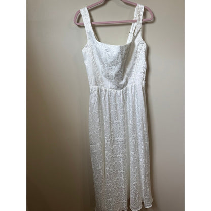 Show Me Your Mumu Midi Dress Square Neck Smocked Back Bridal Summer