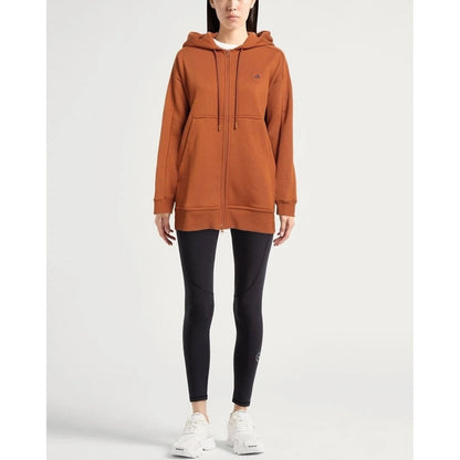 Adidas by Stella McCartney Cinnamon Orange Oversized Zip Up Hoodie Sweatshirt