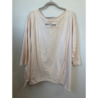 Jaded Gypsy Oversized Native American Chief Graphic Tee Boho One Size