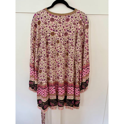 NEW Spell & The Gypsy Collective Lady Untamed Tunic Mini Dress Pink Floral