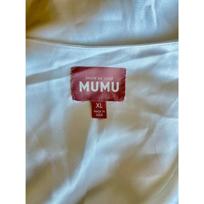 Show Me Your Mumu Jasmine Halter‎ Mini Dress White Size XL