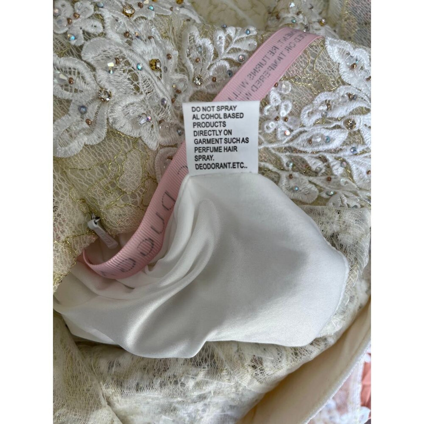 NEW NWT Mac Duggal A79341 Applique‎ Sleeveless Gown Ivory Size 16