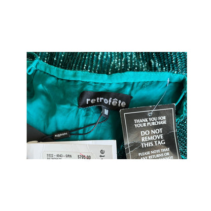 NEW NWT Retrofete Katya Dress Green Size Medium