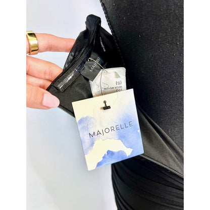 Majorelle Giules Gown in‎ Black Small Maxi Length Strapless Lined Ruffle Party