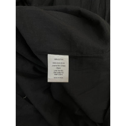 Show Me Your Mumu Jolene Mini Dress Black Smocked Ruffle Belted XL