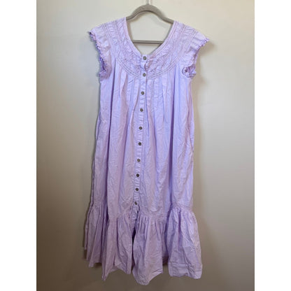 Free People Free-Est Lavender Crochet Lace Button Front Midi Dress Lilac XS
