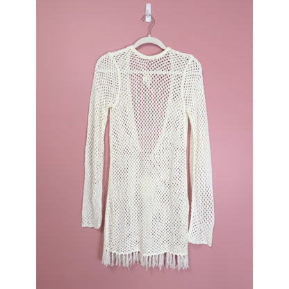Show Me Your Mumu Castaway Tunic in White Crochet Size Small