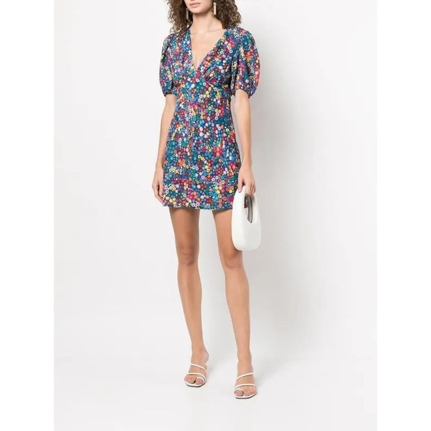STAUD MILLA MINI MULTI FLORAL DRESS SZ 6