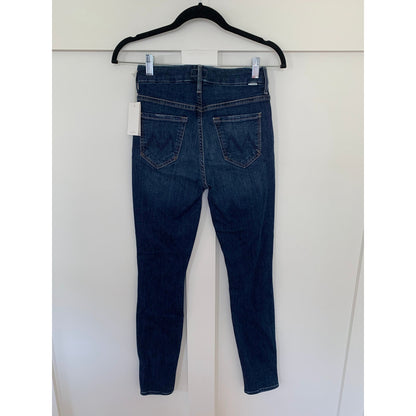 Mother High Waisted Looker Blue Size 25 Skinny Zip Fly Denim Stretch Pockets