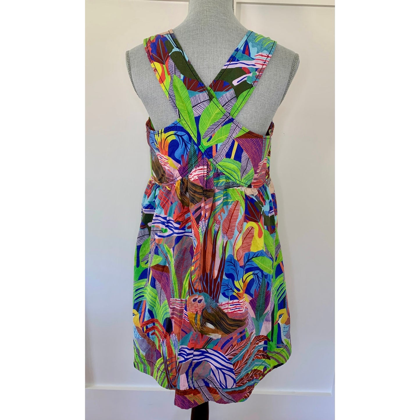 Anthropologie Orane Sigal Bird Palm Mini Dress Multi Medium Sleeveless Pullover