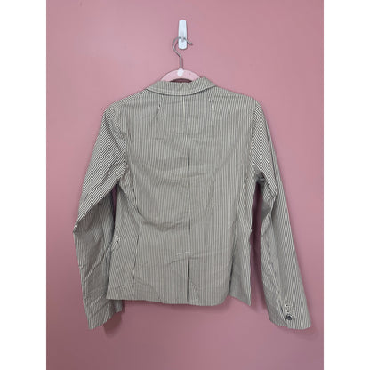 NEW NWT J.Crew 100% Cotton Pin Stripe Button-Front Blazer Size 4