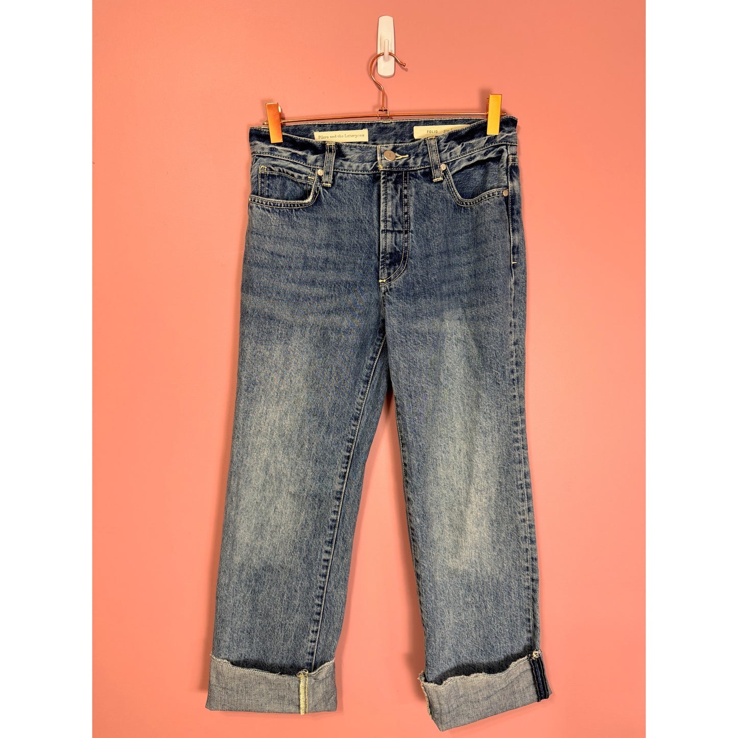 Pilcro Anthropologie Folio Ultra High-Rise Cuffed Jeans Size 25