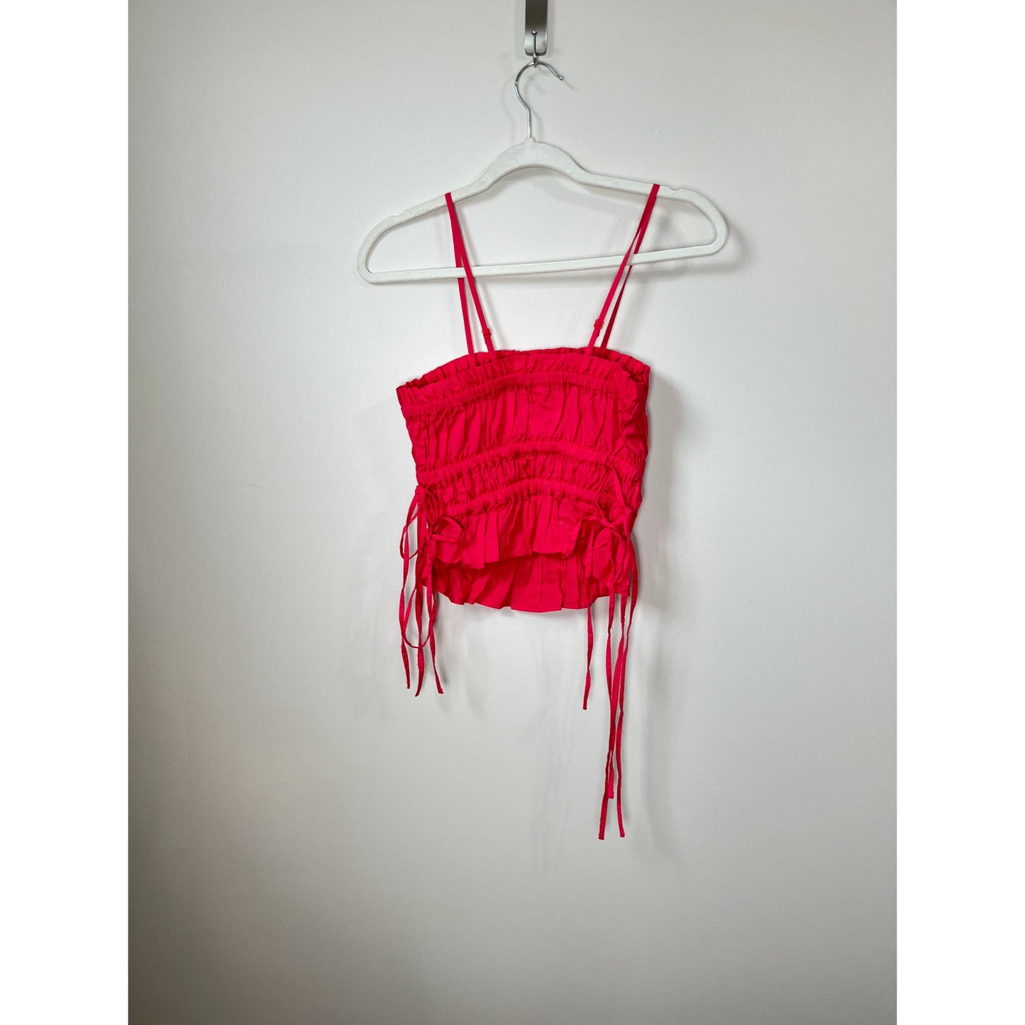 NEW NWT Free People Gabby Tube Crop Tap Pink Punch Size XS