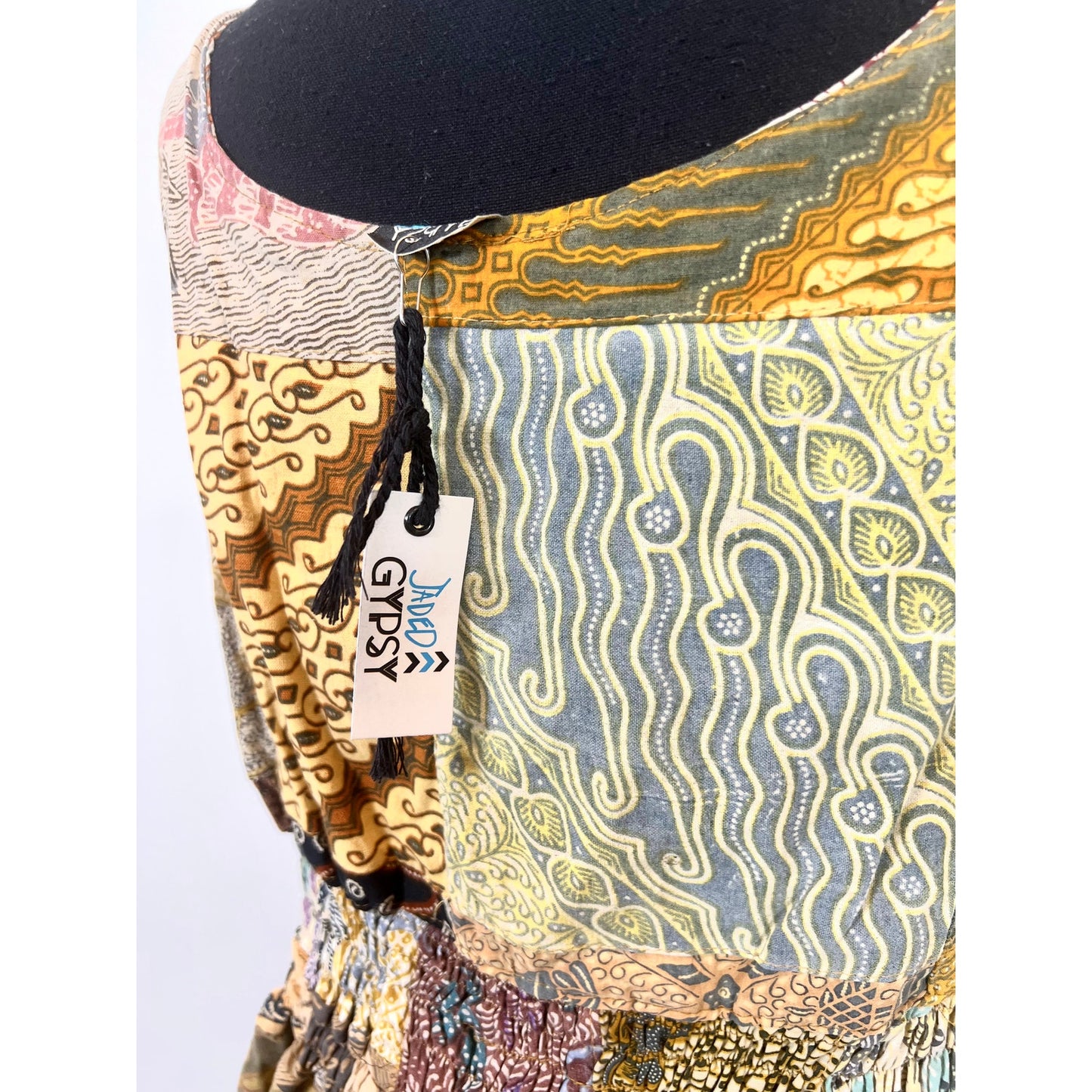 Jaded Gypsy Patchwork Midi Dress L/XL