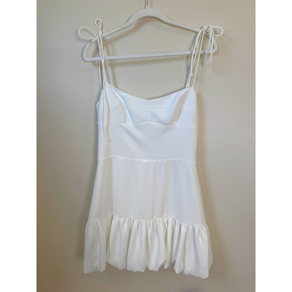 NEW NWT Amanda Uprichard Ivy Bubble Skirt Mini Dress White Size Medium‎