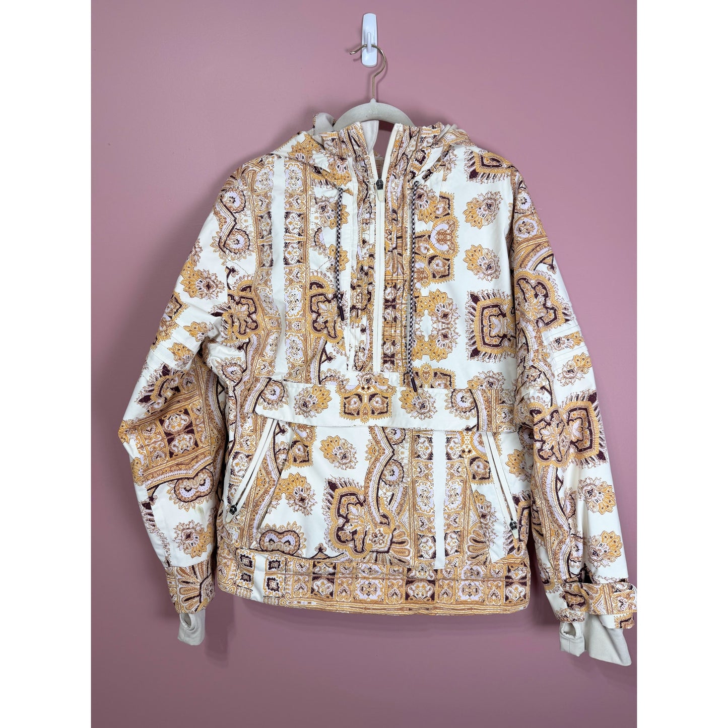Free People Movement Alpine Glow Ski Pullover Hooded Jacket Size Large