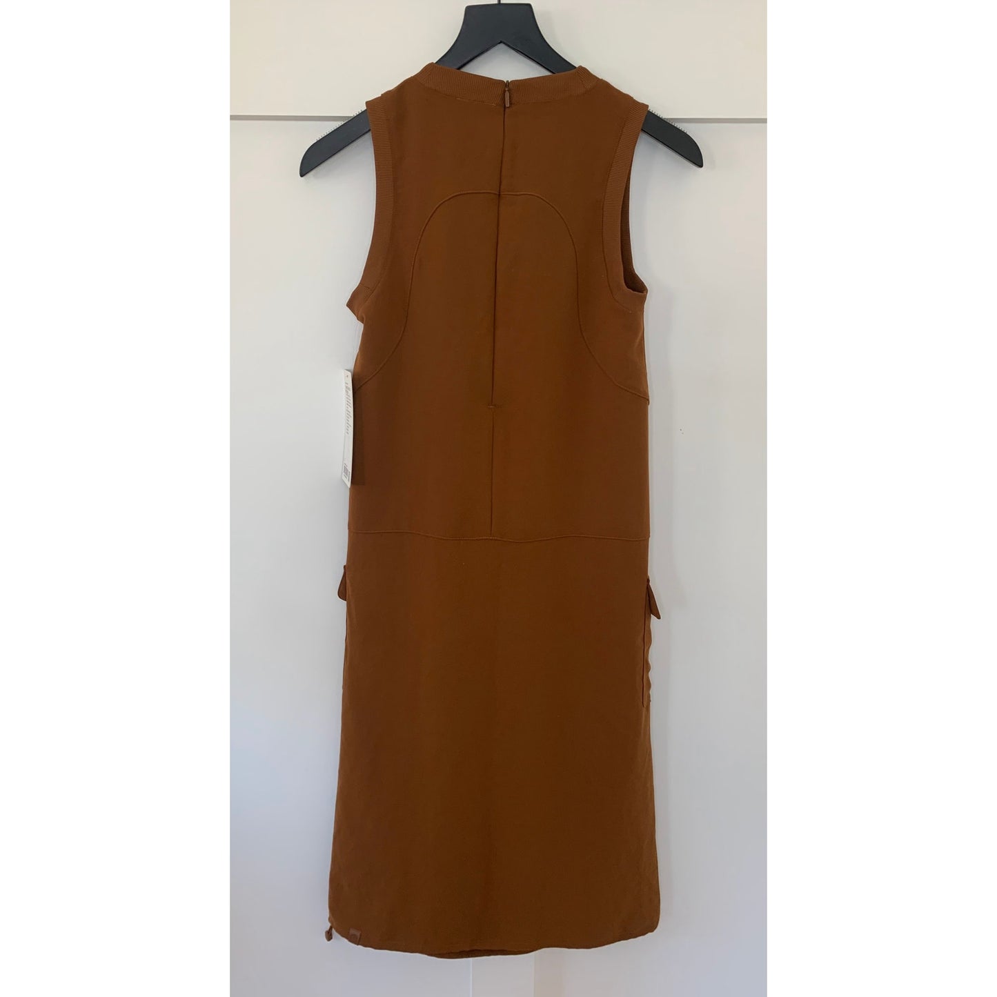 Lululemon Pocketed Drop Waist Midi Dress Copper Brown Size 2 Sleeveless Zip Back