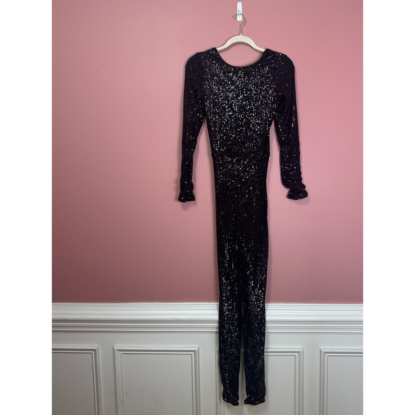 Show Me Your Mumu Kitty Catsuit in Midnight Glitz Black Size Small