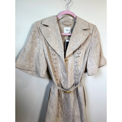 NEW NWT Aje. Morgan Mini Dress in Dune Beige US Size 2