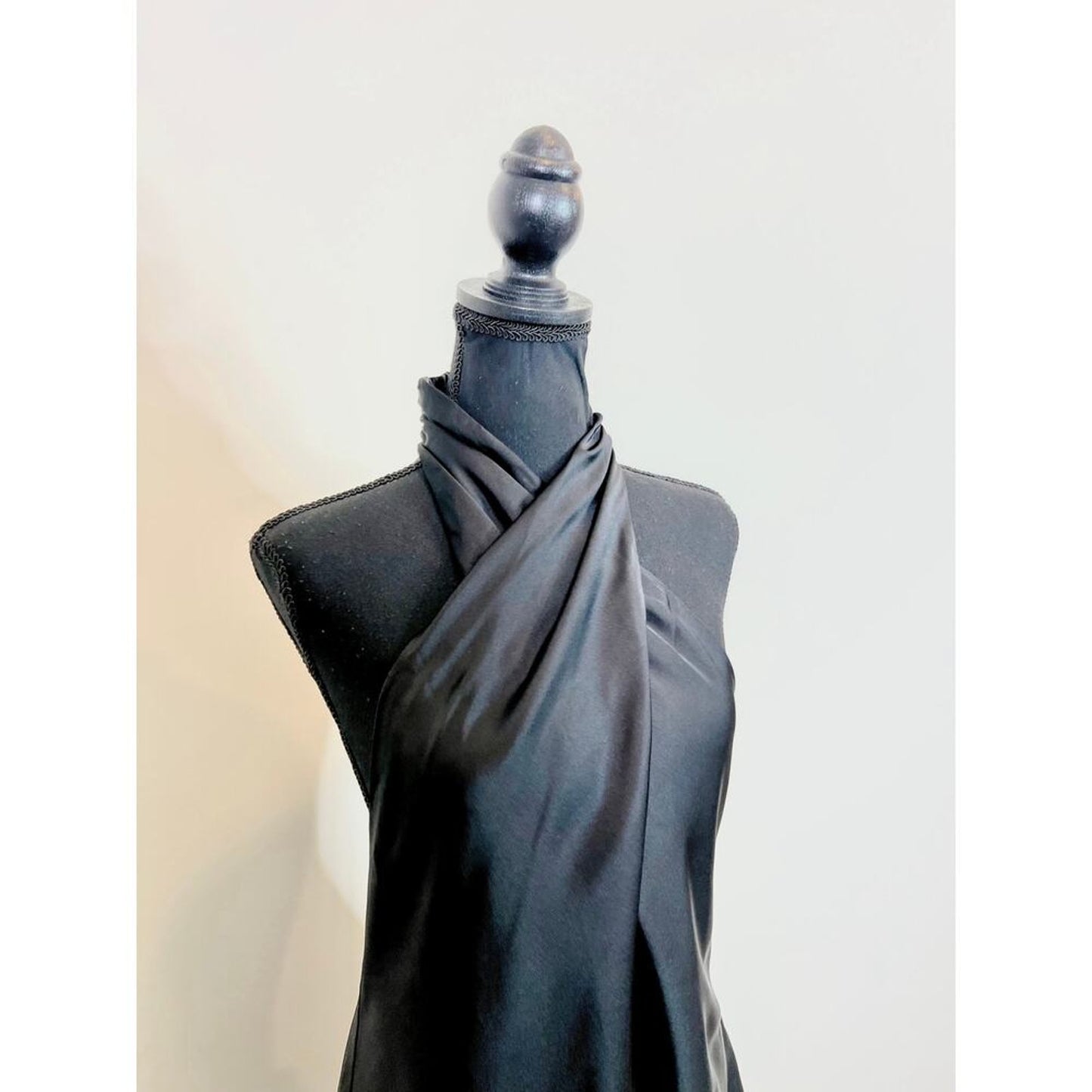 Show Me Your Mumu Jasmine Halter Dress in Black Large Mini Satin Party Gothic‎