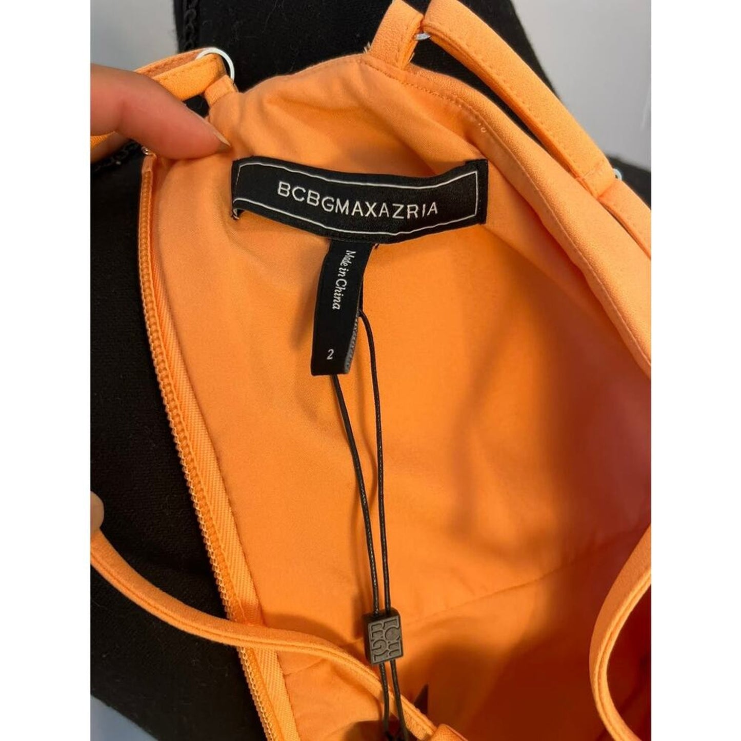 BGBCMaxAzaria Cocktail Asymmetrical Mini Dress in Orange Size 2 Sleeveless Lined