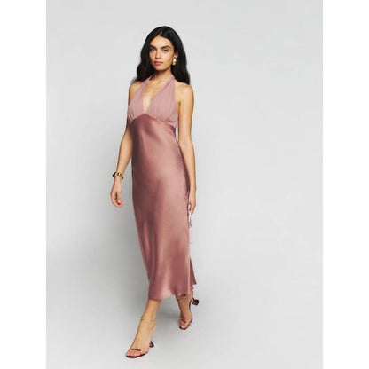 Reformation‎ Wyn Silk Dress Praline Size 10