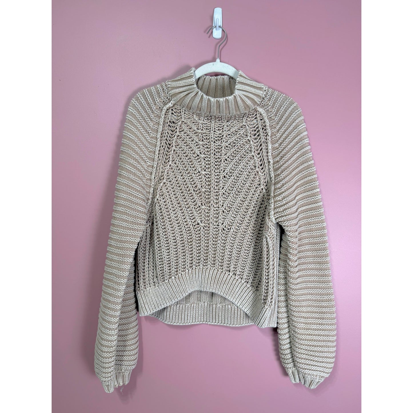 Free People Sweetheart Sweater in Sand Castle Size Small