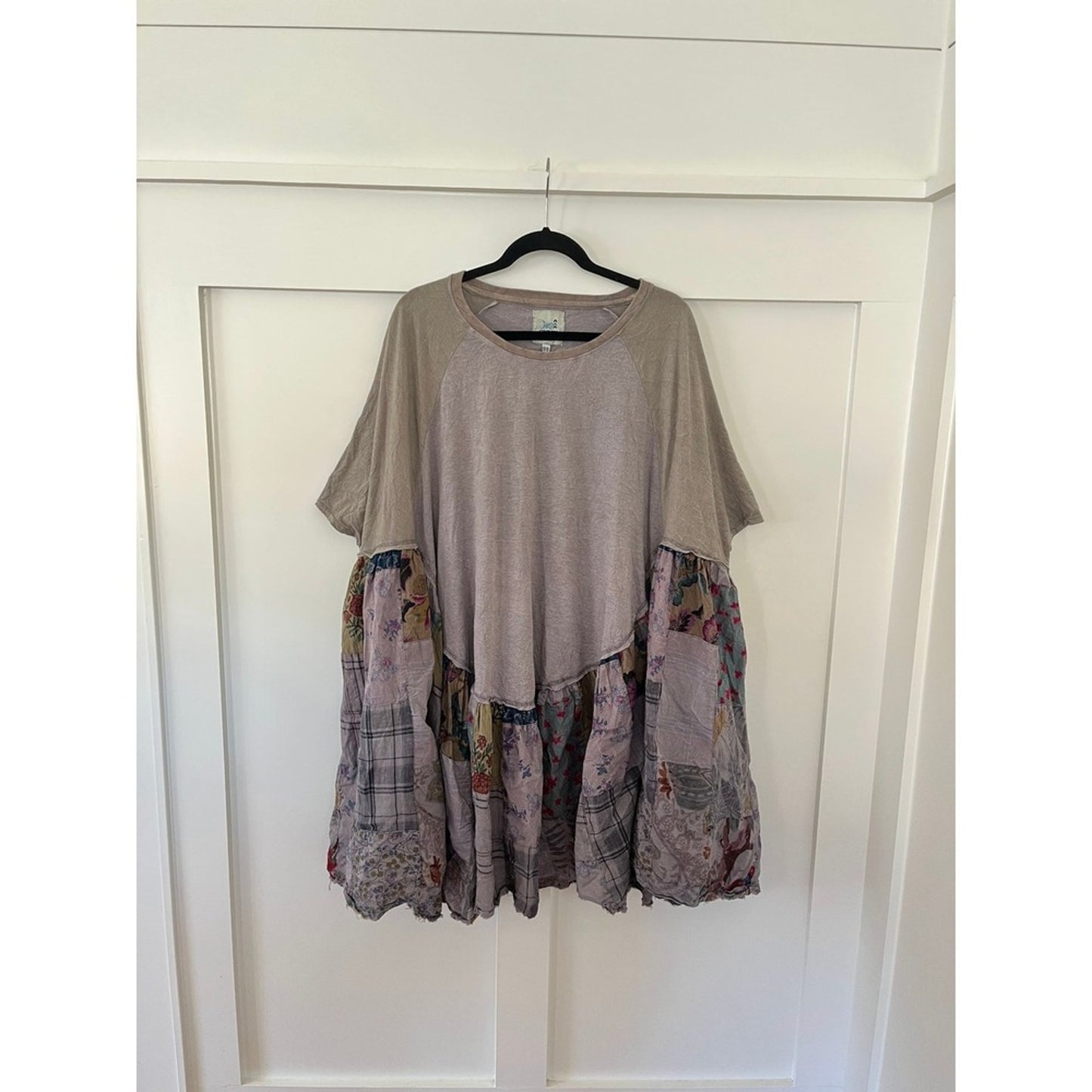 Jaded Gypsy Willow Song Tunic Rose Patchwork Boho Tasseled Hem O SX