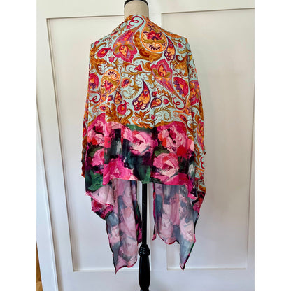 A Rare Bird Garden Party One Size Kimono Pink Floral