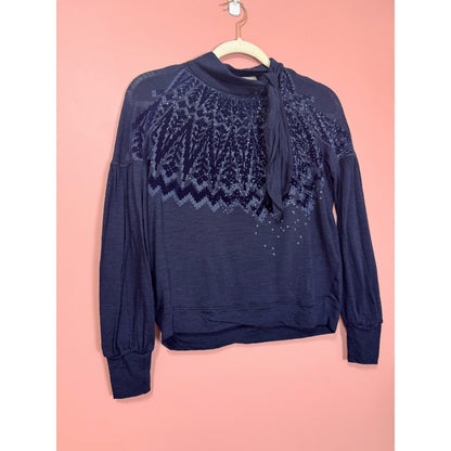 High Knit Keepsake Jersey Wool-blend Long Sleeve Top Size XS