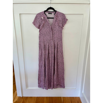 NEW NWT Zadig & Voltaire Ruskie Goa Maxi Dress with Flutter Sleeves Blossom Size Medium