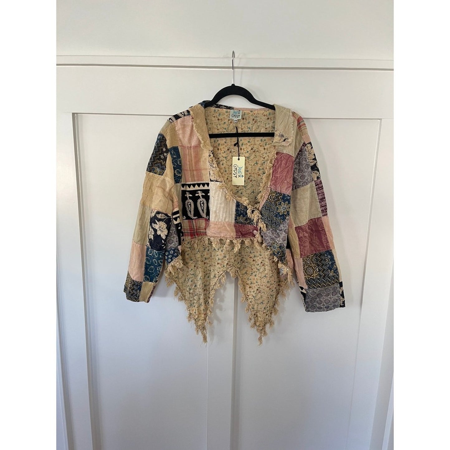 Jaded Gypsy Splitting Ways Patchwork Jacket Kimono Boho Festival Size S/M