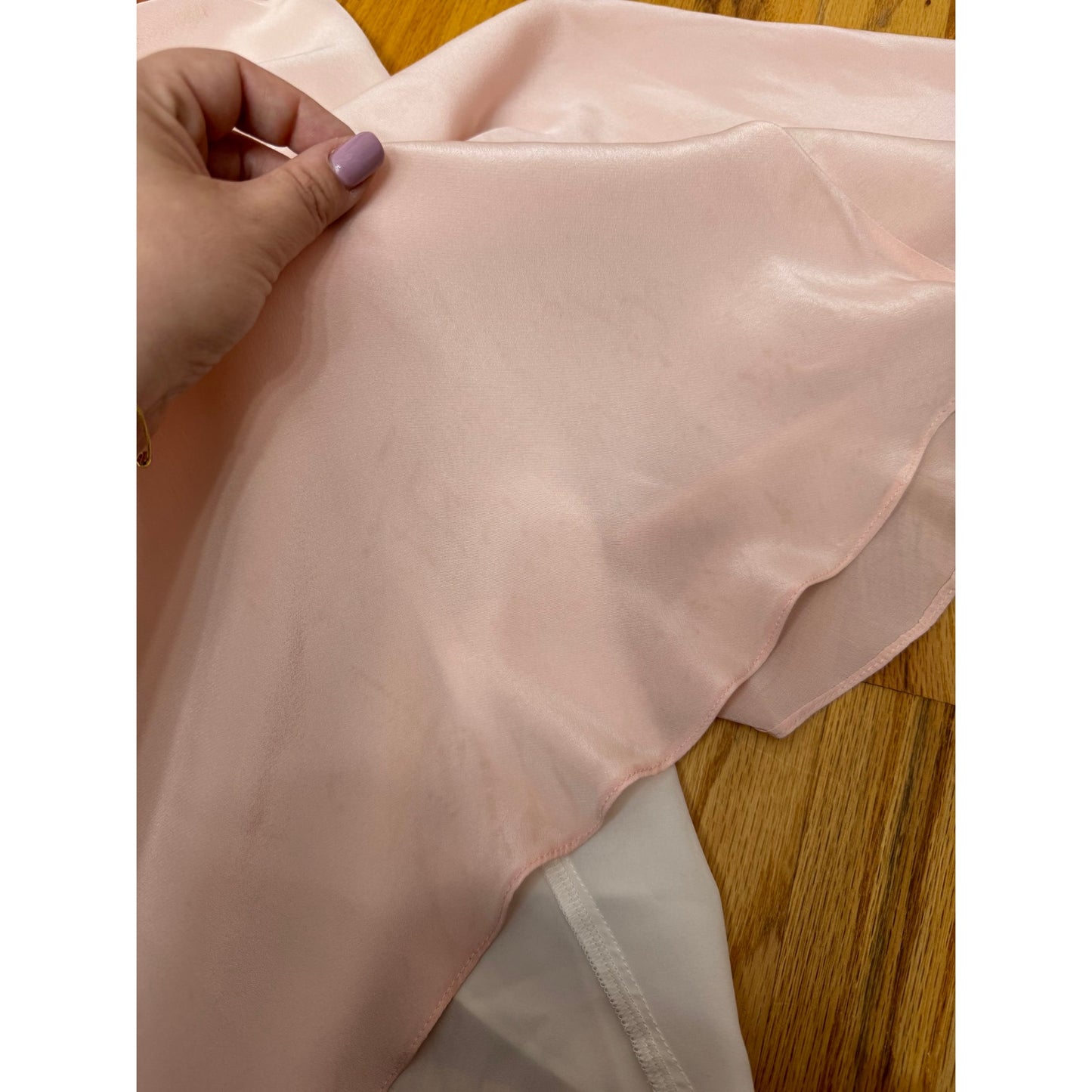 Amanda Uprichard Crystal Silk Mini Dress in Dusty Rose Small Long Sleeve Lined