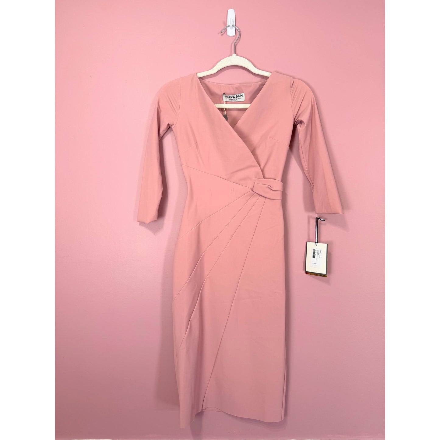 Chiara Boni Antheia Dress in Antique Rose Pink US Size 2