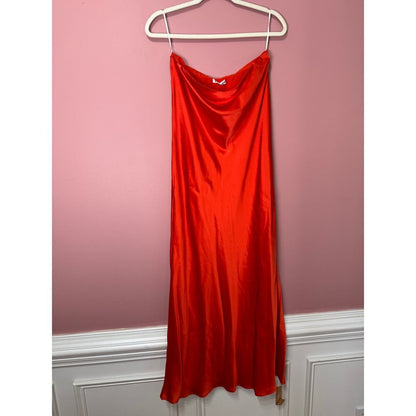 Reformation‎ Joana Silk Dress in Red Size Large