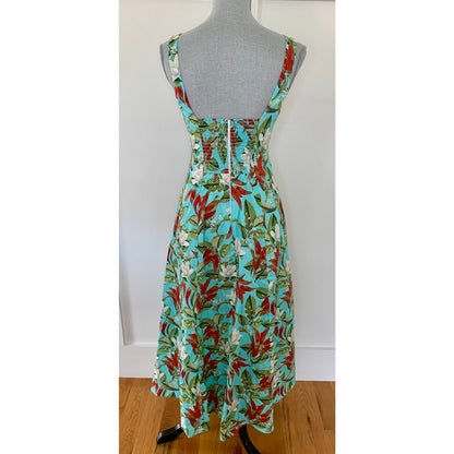 Show Me Your Mumu Prim Dress Midi Spicy Peppers Medium Floral Sleeveless Lined