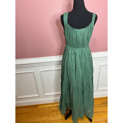 Alice + Olivia By Stacey Bendet Tiered Midi Dress in Green Size 12 Sleeveless