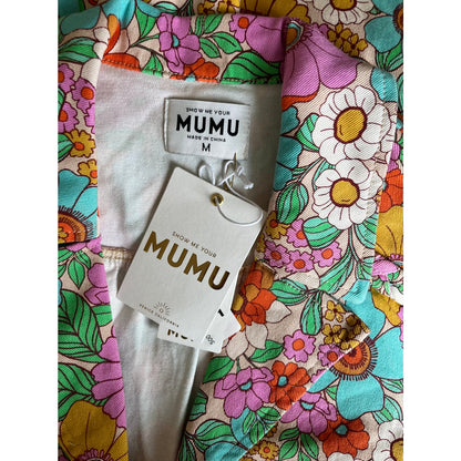 Show Me Your Mumu Outlaw Romper Flower Market Denim Size Medium