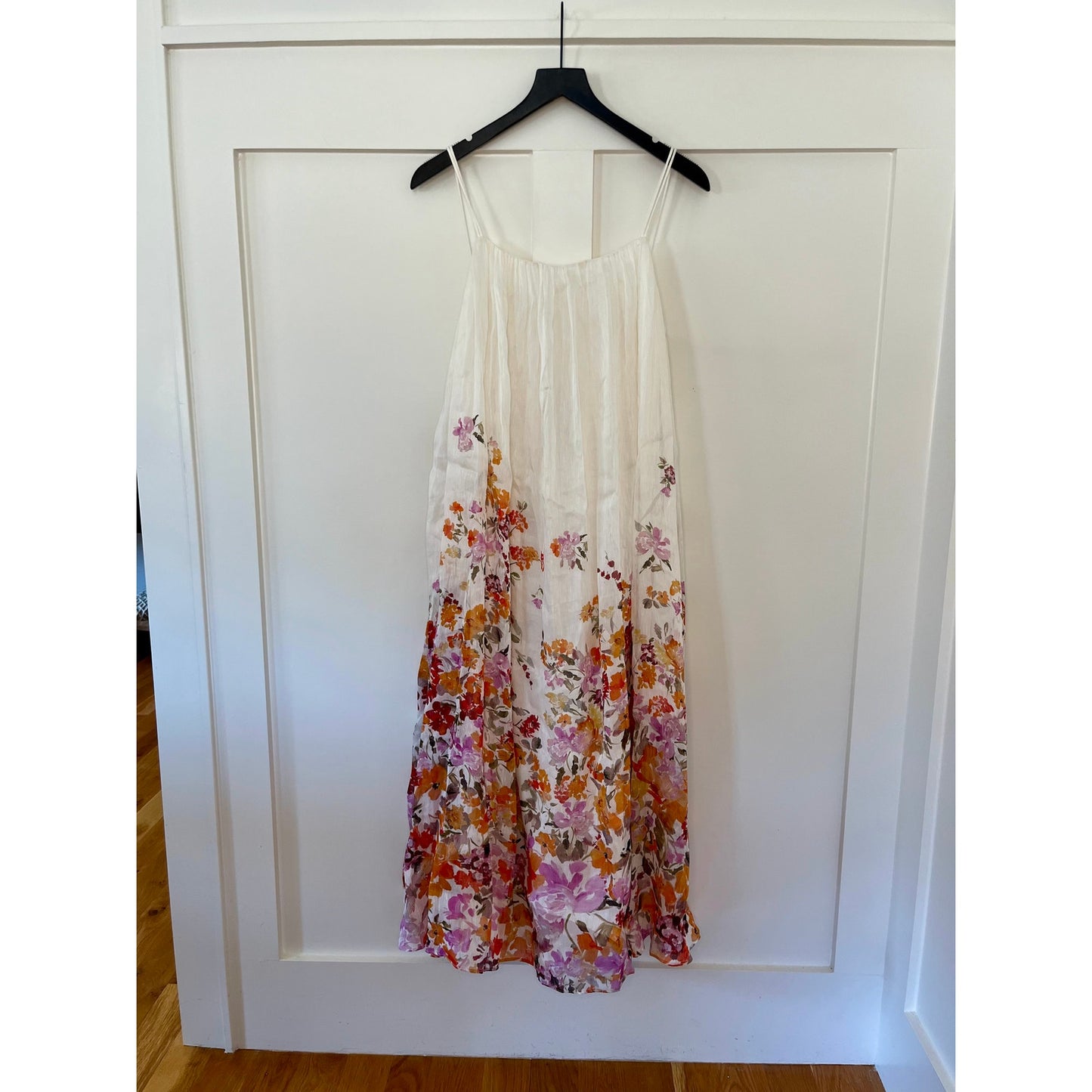 Aje. Boeri Border Print Midi Dress Flora Natural AU Size 6/US Size 2