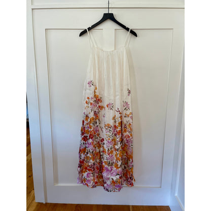 Aje. Boeri Border Print Midi Dress Flora Natural AU Size 6/US Size 2