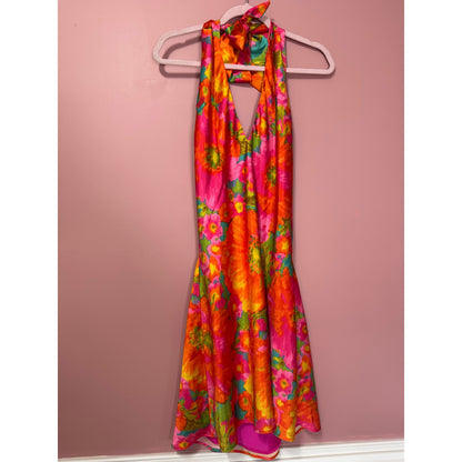 NEW Show Me Your Mumu Jasmine Tie Mini Dress Miss Malibu Multi Size Large