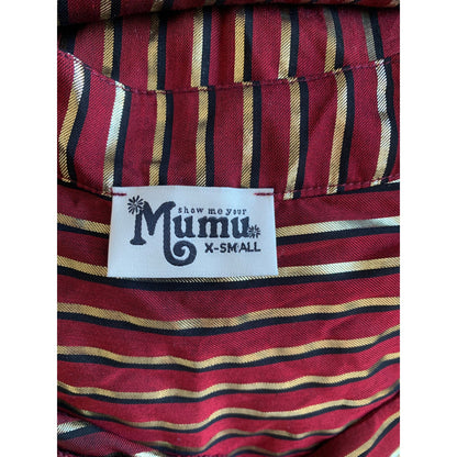 Show Me Your Mumu Maribelle Shirt Dress in Late Night Stripe Size XS Long Sleeve